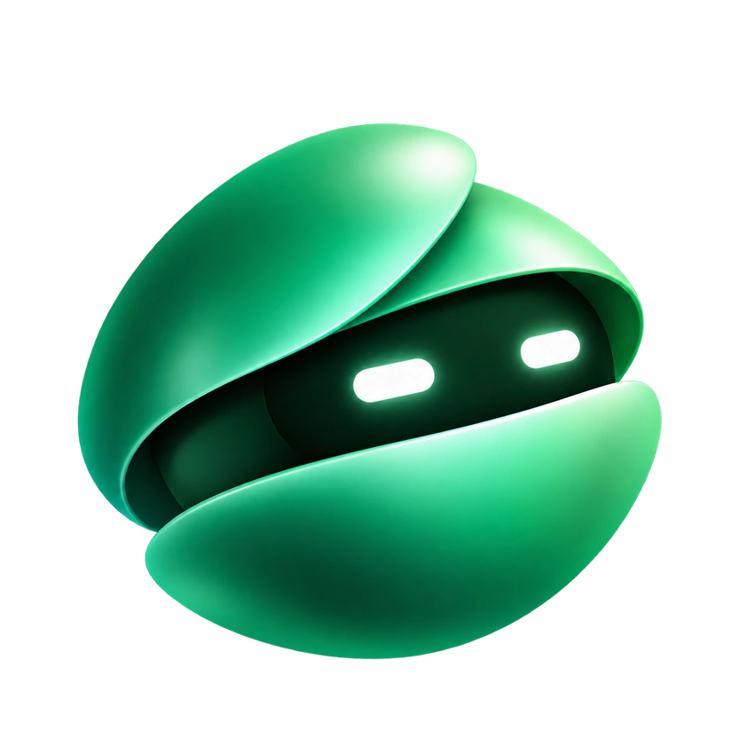 Saudi Services AI friendly green and white robot